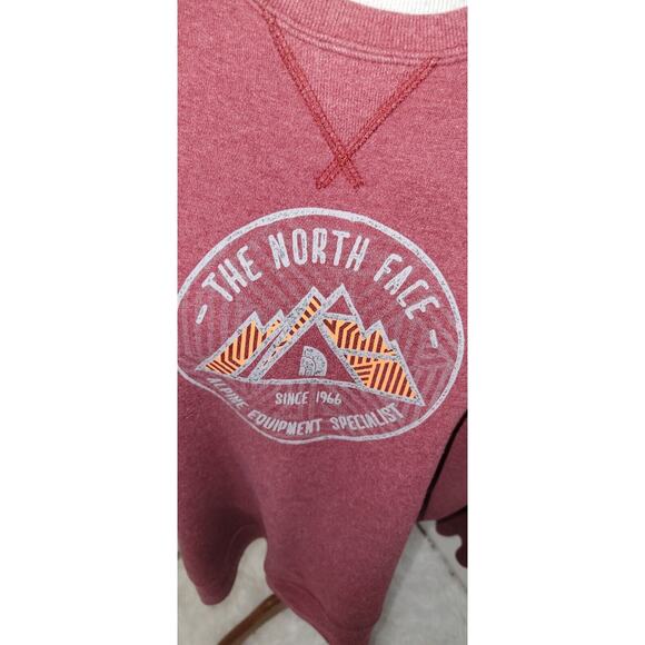 The North Face Mens Large Off Red Graphic Crew Neck Long Sleeve Sweatshirt - Picture 3 of 8